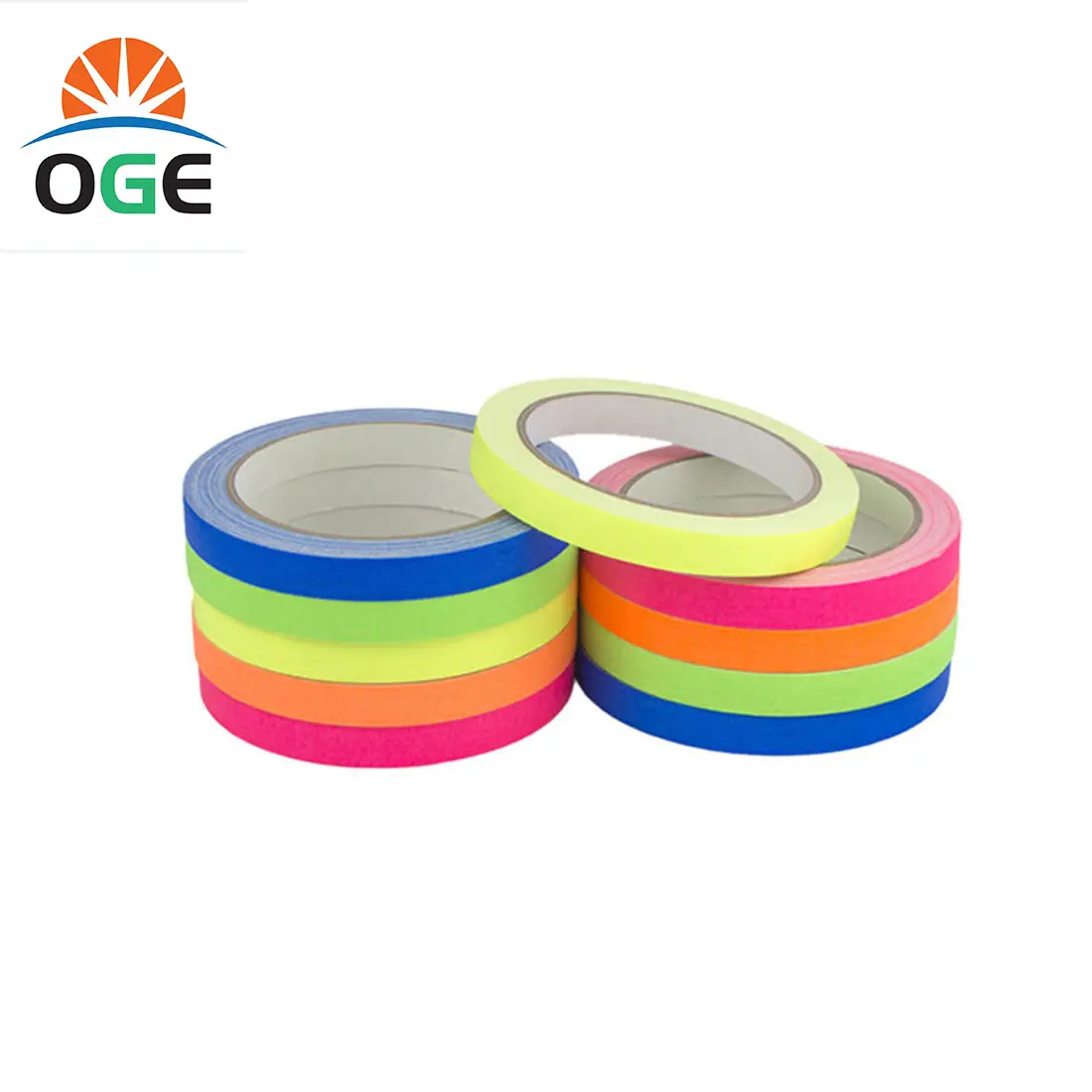 1inch X 60yards Red Yellow Green Blue Colored Painters Masking Tape For Clean Release Trim Edge Finishing