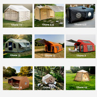 Tente de camping gonflable en tissu Oxford imperméable, gonflage rapide, tente d'été, abri de style luxueux pour une utilisation en plein air et en famille