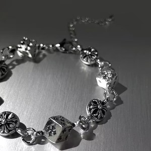 Bracciale Woying con Ciondolo a Dado Antico, Placcato Oro in Lega, Catena Regolabile, Design Unisex, Stile Punk, Gioiello Audace per Donne - Product Image 3