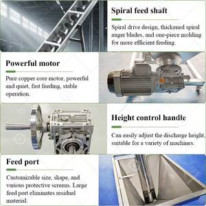 Poultry Feed <b>Incline</b> Sawdust Rice Mill Mini Stainless Steel Flour <b>Auger</b> Screw <b>Conveyor</b> Feeder <b>with</b> <b>Hopper</b> - Product Image 4