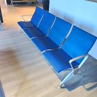 Chaises de réception d'hôpital, bancs d'attente d'aéroport, banc public 3 places de haute qualité avec rembourrage en mousse PU, sièges d'attente