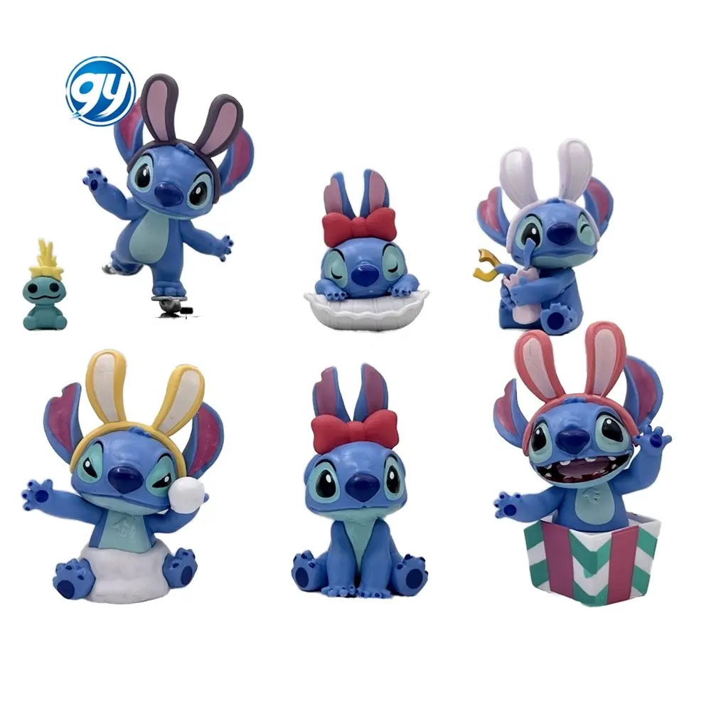 Stitch S Blazing Lasers Boîte Aveugle Enfants PVC Jouet Dessin Animé Anime Gacha Poupée Ornements Film Personnages Mystère Boîtes Pour Cadeau