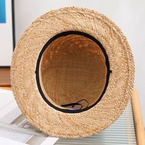 2024 Spring <b>Summer</b> Ribbon Decoration Lafite Custom <b>Straw</b> <b>Hat</b> Flat Top Brim Woman Sun <b>Hats</b> for <b>Summer</b> - Product Image 6