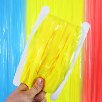 Nicro Nouveau Design 1*2m Rideaux à Franges en Feuille PET Fluorescente Couleurs Arc-en-ciel, Accessoires de Décoration de Fond, Décorations de Fête Néon