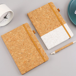 מתכנן יומן <span class=keywords><strong>A5</strong></span> עם כריכה מעץ, כריכה תרמית מעור PU דמוי שעם ידידותי לסביבה, עם רצועה אלסטית - Product Image 3