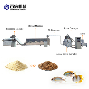 Nouvelle ligne de production d'aliments pour poissons à fonctionnement facile, extrudeuse avec acier inoxydable 304, grande capacité, large application - Product Image 3