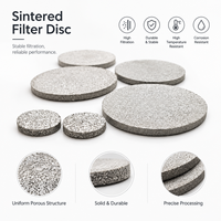 Disk Filter Logam Sinter Kustom 316L Baja Tahan Karat Berpori 1-200 Mikron untuk Filtrasi Minyak dan Gas