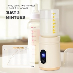 Calentador de Leche Rápido, Calentador de Biberones/Adaptador, Calentador de Leche de Viaje Seguro con Biberón, 4 Niveles de Temperatura Ajustables - Product Image 4