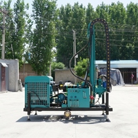 Machine de forage de puits d'eau 300m, plateforme hydraulique avec télécommande et affichage numérique pour l'irrigation agricole (vente en gros)