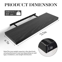 Étagères flottantes modernes à 3 niveaux pour accrocher au mur, étagères de rangement en bois pour livres/vêtements/outils/pots de fleurs, capacité de 22 lb
