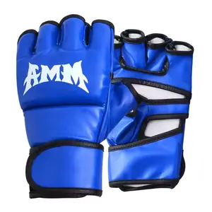 Luvas de boxe MMA de meio dedo em material PU de alta qualidade, melhores luvas sparring para treinamento físico, oferta imperdível de 2023