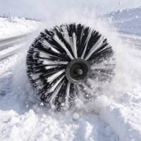 Brosse à neige industrielle à rouleaux, taille personnalisée, poils en nylon, brosse rotative pour le déneigement des autoroutes
