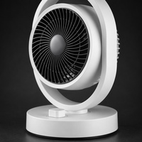 Ventilateur de table intelligent et écologique à grande capacité avec lumière d'ambiance, minuterie tactile et oscillation automatique pour la maison et le bureau