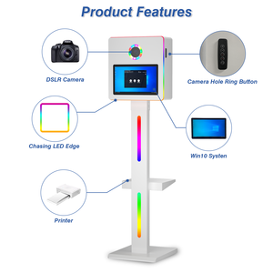 Caméra matrice blanche métal numérique Lcd Glam <span class=keywords><strong>Bot</strong></span> Dlsr Led en plein air Photobooth Dslr <span class=keywords><strong>Photo</strong></span> Booth Shell avec caméra Glam Filter - Product Image 2