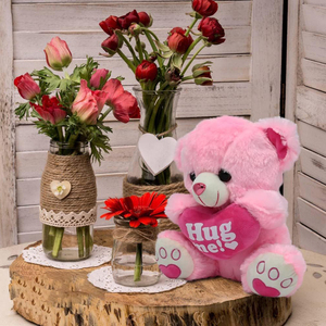 A064 ODM Oso de peluche Animal de peluche Rosa Felpa Hug Me Pink Heart Almohada Niños Niñas Pareja Regalo San Valentín Felpa Corazón Almohada - Product Image 2