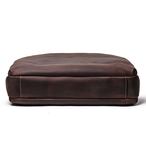 Borsa a Tracolla da <span class=keywords><strong>Uomo</strong></span> in <span class=keywords><strong>Pelle</strong></span> di Vacchetta di Prima Qualità, Stile Retrò, per Laptop da 14 Pollici, Adatta anche per Donne - Product Image 2