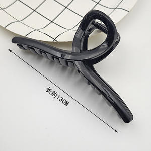 Pinza de pelo negra grande para hacer horquillas DIY - Horquilla sencilla y versátil para peinados de cuello bajo - Pinza de tiburón al por mayor - Elmi - Product Image 6