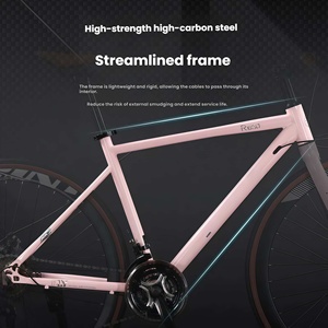 Bicicleta <span class=keywords><strong>de</strong></span> Carretera Económica <span class=keywords><strong>de</strong></span> Acero al Carbono con 27 Velocidades, Ruedas Duraderas <span class=keywords><strong>de</strong></span> 700C, Freno <span class=keywords><strong>de</strong></span> Disco Mecánico para Hombre, Bicicleta Urbana para Todo Terreno - Product Image 4