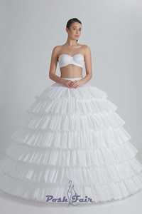 AL1643 Falda de Tul de Alta Calidad con 6 Aros y 7 Capas, Estilo Loto, <span class=keywords><strong>para</strong></span> Vestidos de Novia, Anillo de Acero Largo y Resistente de 8mm, Falda Interior de Cancán - Product Image 2