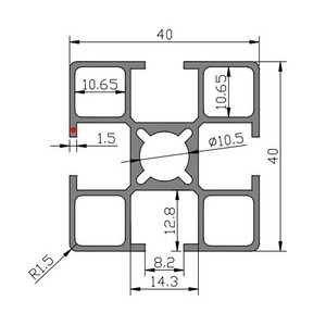 Usine de profilés en aluminium de Shanghai, vente en gros de profilés en aluminium en forme de I 4040a, norme nationale, aluminium blanc argenté 6063-T5 - Product Image 2