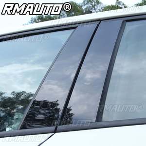 8PCS Car Black Mirror Effect Car <b>Window</b> Pillar Trim <b>Cover</b> for NISSAN Qashqai 2016 2017 2018 2019 2020 2021 - Product Image 4