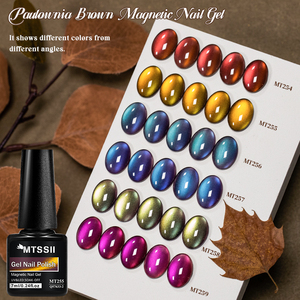 ยาทาเล็บเจลแม่เหล็กแบบแช่ล้างออกได้ <span class=keywords><strong>MTSSII</strong></span> 7 มล. สีน้ำตาล สำหรับทำเล็บเจลแม่เหล็กแบบตาแมว ยูวี เฟรนช์ - Product Image 1