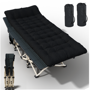 Thiết kế hiện đại ngoài trời xách tay rắn Trọng lượng nhẹ giá rẻ khung kim loại Oxford vải Gấp Cắm Trại giường với nệm mềm - Product Image 3