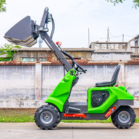 Mini Tracked Skid Steer Loader 390kg Berat Operasi dengan Bucket untuk Pembersihan Salju, Pengiriman Gratis, Peralatan Konstruksi Baru