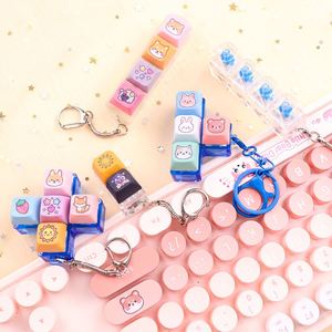 Clé USB Fidget ASMR avec son de clic mécanique, capuchon de touche lumineux interactif, porte-clés en plastique, porte-clés Fidget - Product Image 3