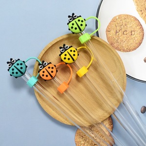 Nouvelle série d'insectes semi-3D, décoration de couvre-paille en forme de <span class=keywords><strong>coccinelle</strong></span>, 10 mm, dessin animé coloré, universel, <span class=keywords><strong>coccinelle</strong></span> septimaculata, embout de paille - Product Image 3