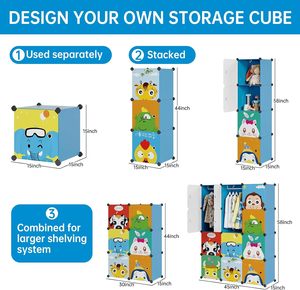 Cheap Modern Foldable Extendable Kids Plastic <b>Wardrobe</b> <b>Portable</b> Closet Organizer for Bedroom Hospital Workshop & Dining Use - Product Image 2