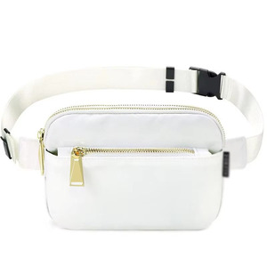 Riñonera de Nailon Blanca con Cierre Suave y Correa de Hombro Ajustable, Ultra Conveniente para Viajes y Almacenamiento - Product Image 1