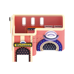 บ้านจำลองแฮปปี้โซนแบบกำหนดเอง ชุดของเล่นบทบาทสมมติ เมืองของฉัน สำหรับเด็ก อุปกรณ์สนามเด็กเล่นในร่ม ซูเปอร์มาร์เก็ต ร้านตัดผม อายุ 3-12 ปี - Product Image 4