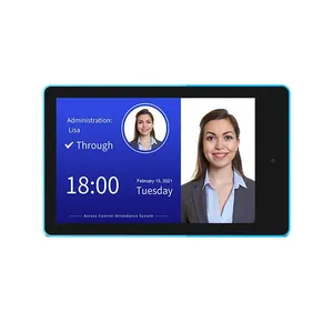 Renkli led rgb ışık ile ev akıllı dokunmatik panel 10 inç Android AIO POE tablet