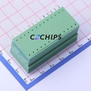 DB2ERH-3.81-2*13P-GN Plug-in Terminal Block Bent Lead Through Hole,P=3.81mm Board-to-Board / Socket - Closed 2x13P 3.81mm Green - Product Image 2