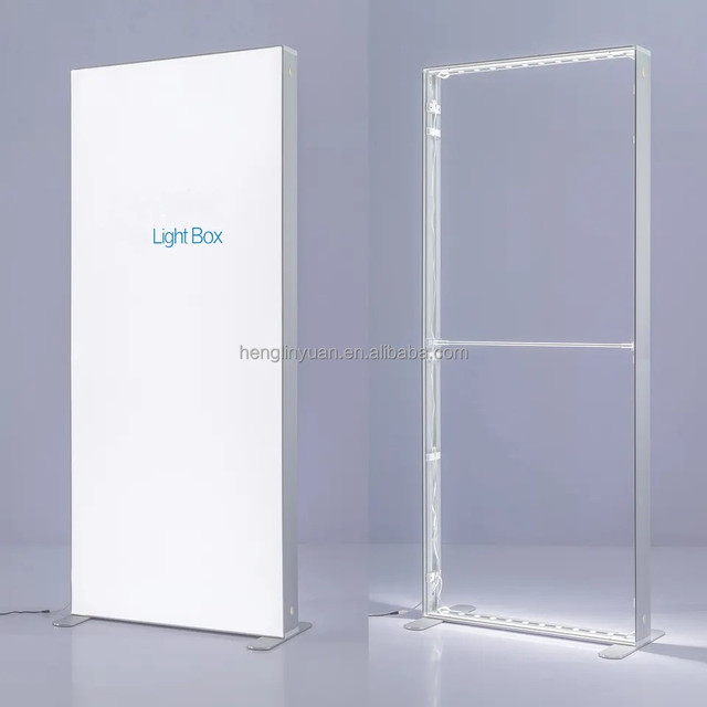 HLY Trade Show Backdrop Display Led Tension Fabric Light Box for Advertising Exhibition Booth