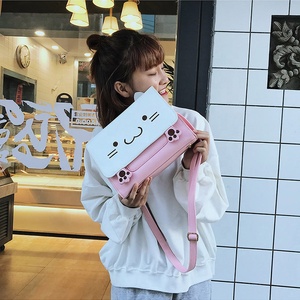 Sac à main brodé en chat pour femmes, sac à bandoulière, mignon, animé japonais, mode, personnalité amusante, chevelure de chaton, nouvelle collection <span class=keywords><strong>2021</strong></span> - Product Image 5