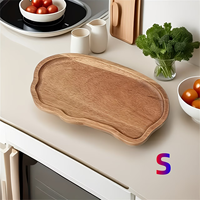 Plateau de service en bois personnalisé pour fromage, assiettes, pain, fruits, apéritifs, rangement, plateau à couverts de luxe en bois