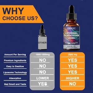 Complément de glutathion liposomal à marque privée, liquide avec vitamine C, maître pour l'immunité, la peau, le foie - Gouttes de glutathion - Product Image 2