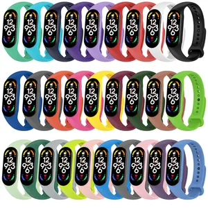 Miband 7 Silikon Sport Armband Smartwatch Correas Para Relojes Band Gummi Xiomie Strap Für Xiaomi Mi Band 7 Version Global