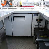 Chariot alimentaire électrique multifonctionnel à 3 roues, stand mobile commercial pour restauration rapide, petit-déjeuner, collation, résistant à la rouille, alimentation intégrée