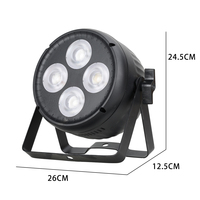 4 Mata 4x50W COB 2IN1 Lampu Permukaan Putih Dingin & Hangat 180W DMX512 Lampu Par Panggung Built-in CTO 60 °   Lensa Untuk Acara Pernikahan