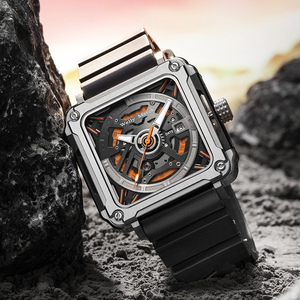 <span class=keywords><strong>Montre</strong></span> automatique à mouvement mécanique 41 mm, luxe, acier inoxydable, bracelet en caoutchouc, lumineuse, <span class=keywords><strong>calibre</strong></span> classique, décontractée, pour homme d'affaires - Product Image 4