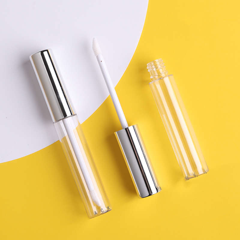 small MOQ 10ml plastic gold silver lid black brush mascara & lipstick tubes