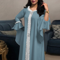 Jalabiya – robe de prière Kaftan pour femmes, dubaï, turquie, ruban doré, broderie, ample, vêtements arabes islamiques, blancs
