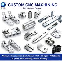 Pinza Robótica de Precisión CNC Personalizada OEM, Pinza Paralela con Mordazas Ajustables, Herramienta Neumática, Pinza Robótica Industrial
