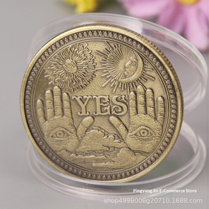 कस्टम हाँ या कोई भविष्यवाणी निर्णय गोथिक सिक्का हिचक शैली स्मारक धातु स्मृति चिन्ह उपहार - Product Image 2