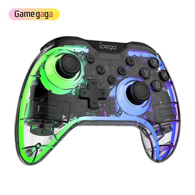 PG-SW123 Wireless Gaming Controller RGB Lighting Dual-motor Vibration Turbo Button Joystick Gamepad for Switch/