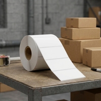 Étiquette autocollante imperméable 50*30mm vierge pour emballage, papier thermique direct pour codes-barres