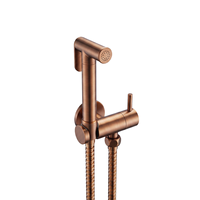 Ensemble de pulvérisateur de bidet mural moderne en laiton brossé or rose de haute qualité, personnalisation OEM pour douchette WC portative